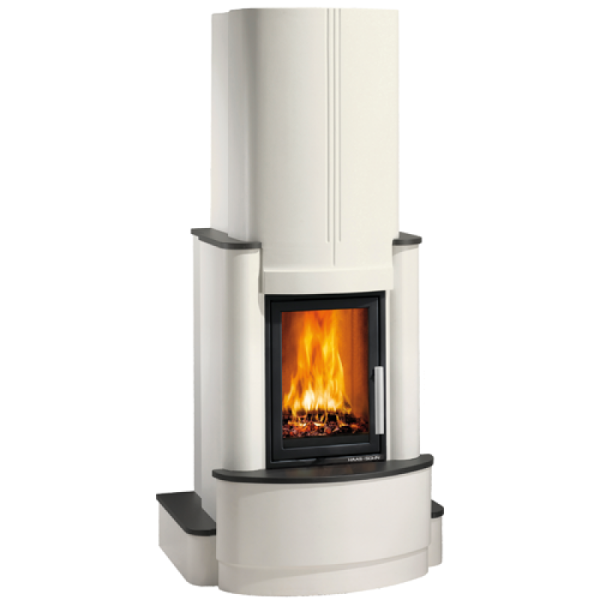 Haas & Sohn Kaminbausatz ROMA-II Steinsims Ruivina, Kamineinsatz ESPRIT-IV 185.16 schwarz 0601850120000